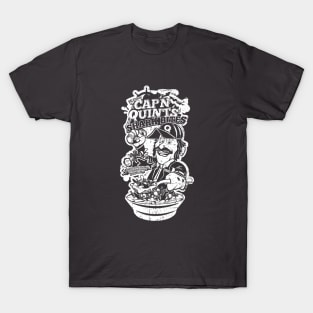 Captain Quint's Shark Bites (White Distressed) T-Shirt